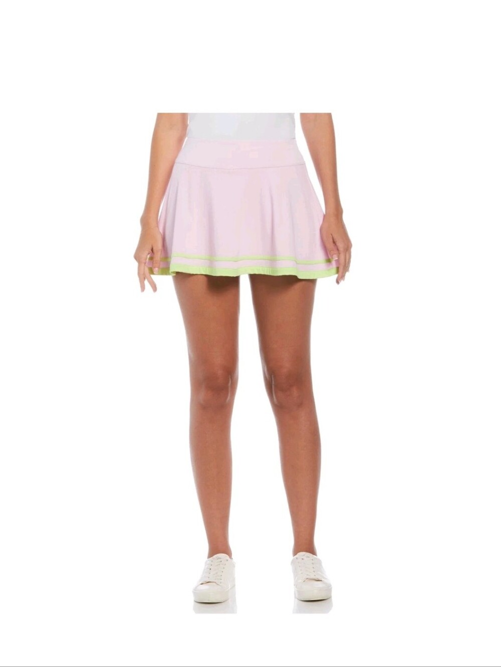 New Original Penguin Sport Women's Pink Athletic Skort with Neon Trim, Large